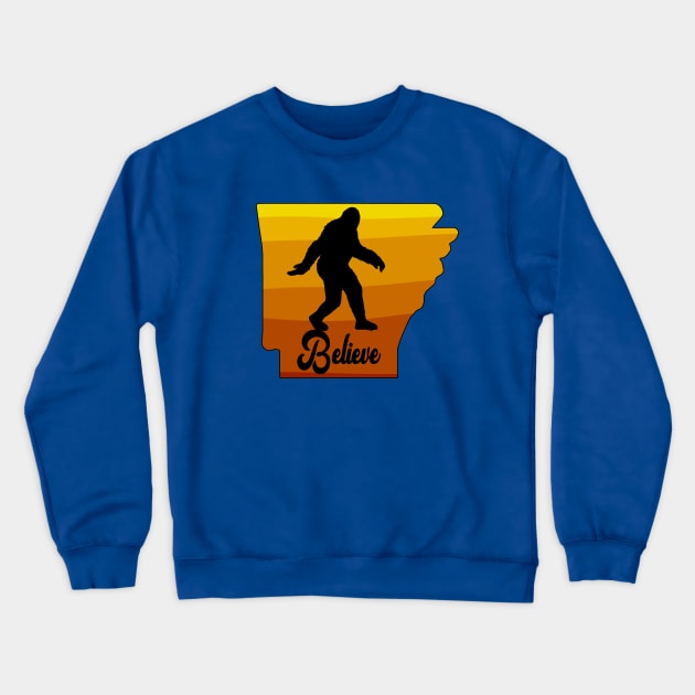 Arkansas Sasquatch Believe Design Crewneck Sweatshirt by Arkansas Shop